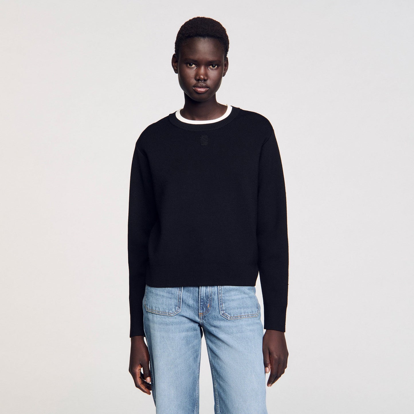 Sandro Wool blend sweater Black