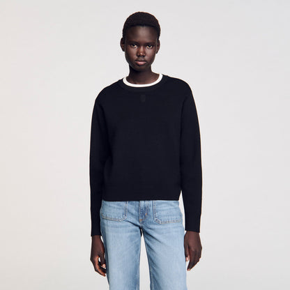 Sandro Wool blend sweater Black
