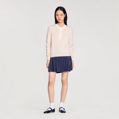 Sandro Wool and cashmere sweater Nude