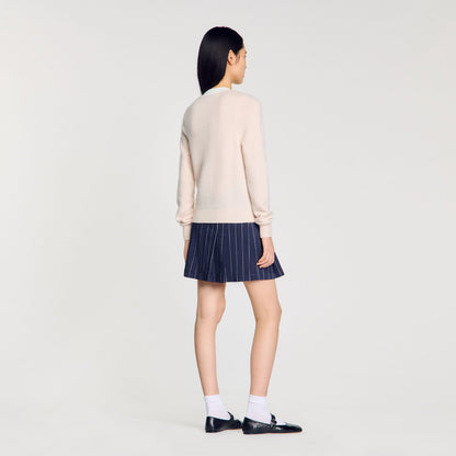 Sandro Wool and cashmere sweater Nude