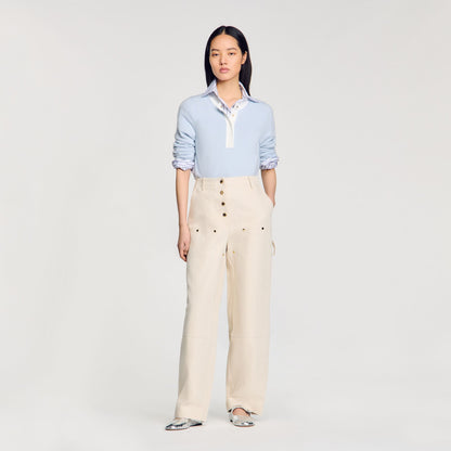 Sandro Wool and cashmere sweater Sky Blue