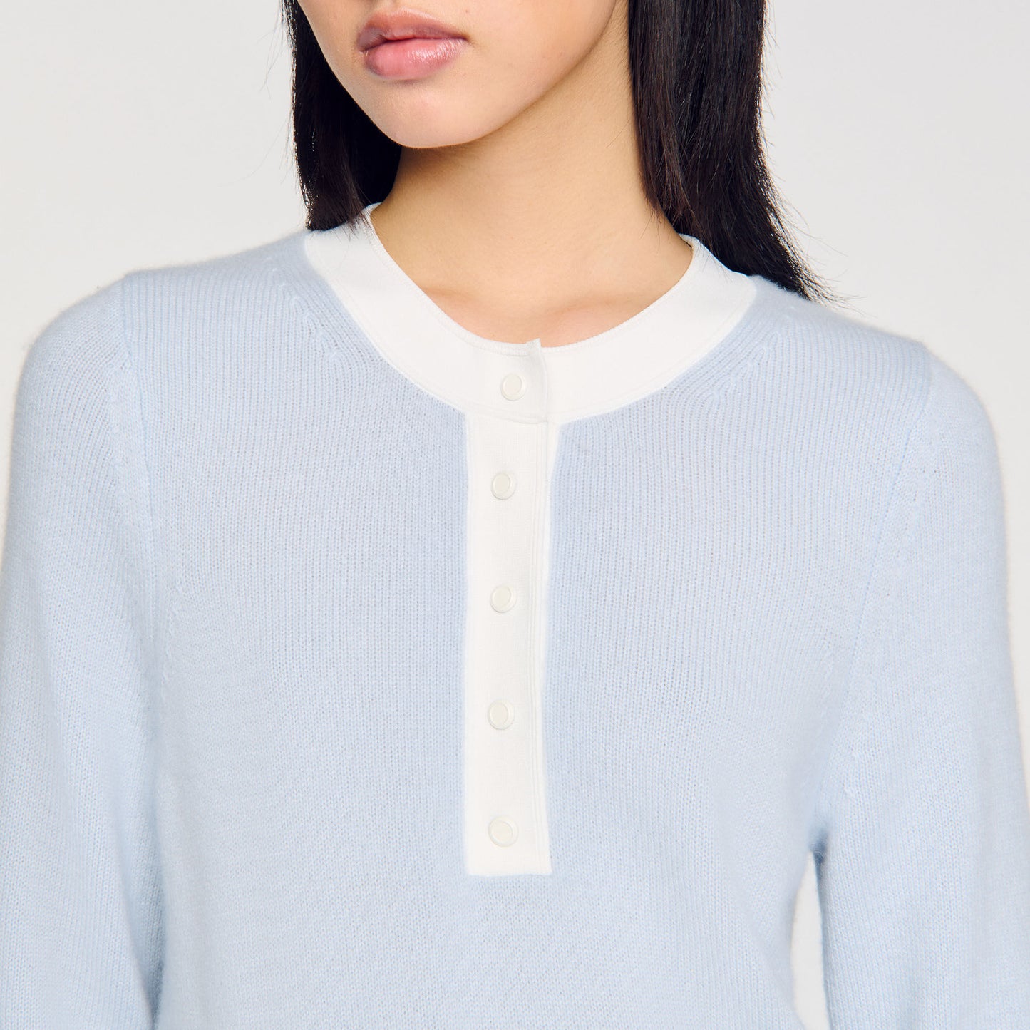 Sandro Wool and cashmere sweater Sky Blue