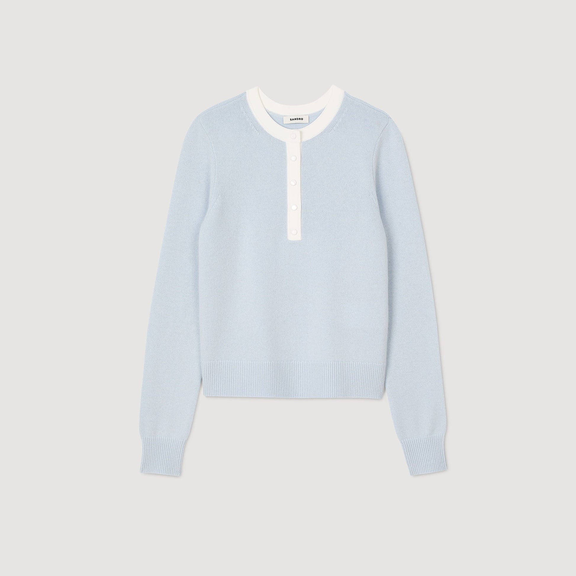 Sandro Wool and cashmere sweater Sky Blue