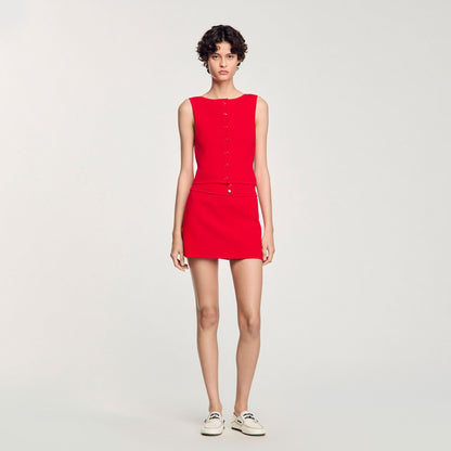 Sandro Sleeveless sweater Red