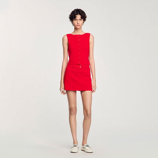 Sandro Sleeveless sweater Red