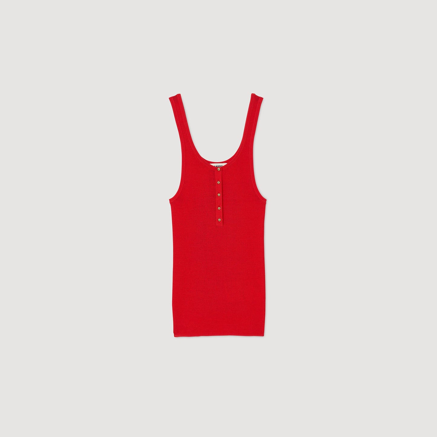 Sandro Rib knit vest top Red
