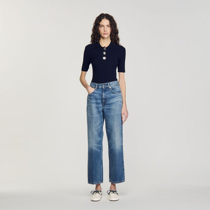 Sandro Polo-neck sweater Navy Blue