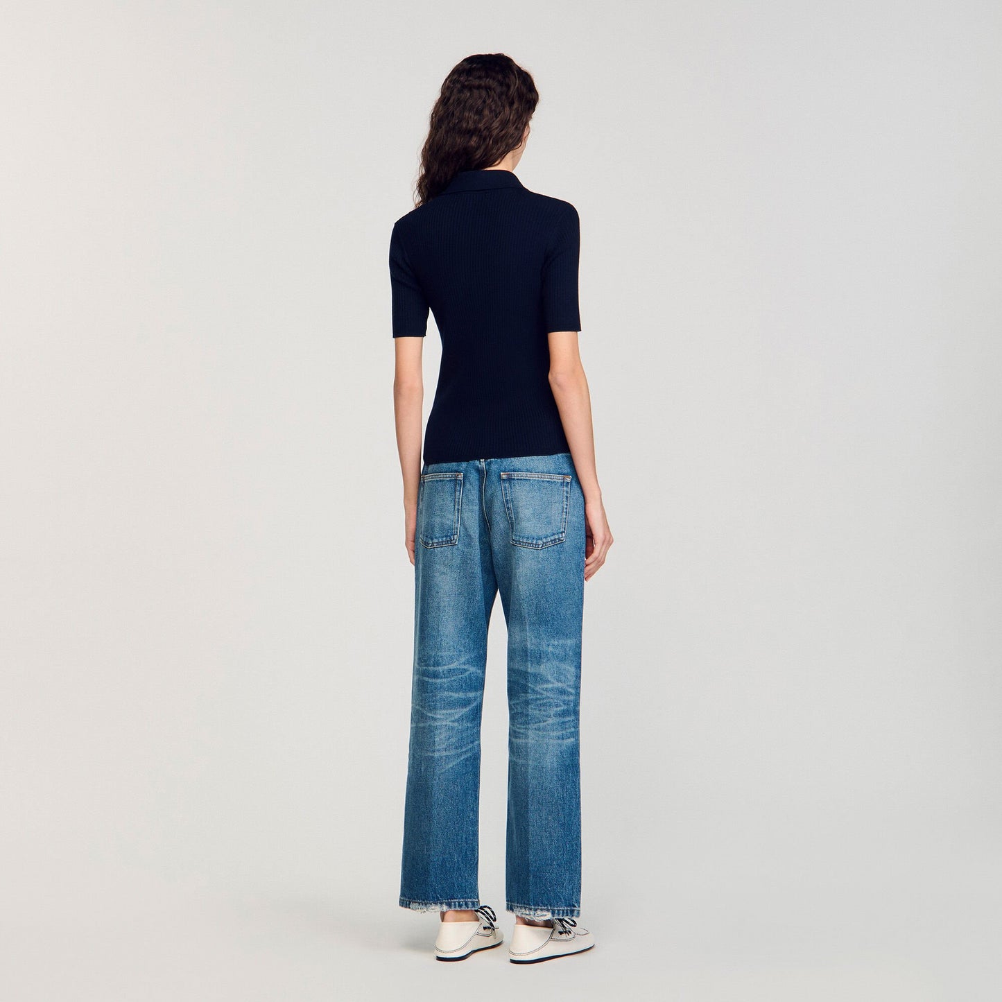 Sandro Polo-neck sweater Navy Blue