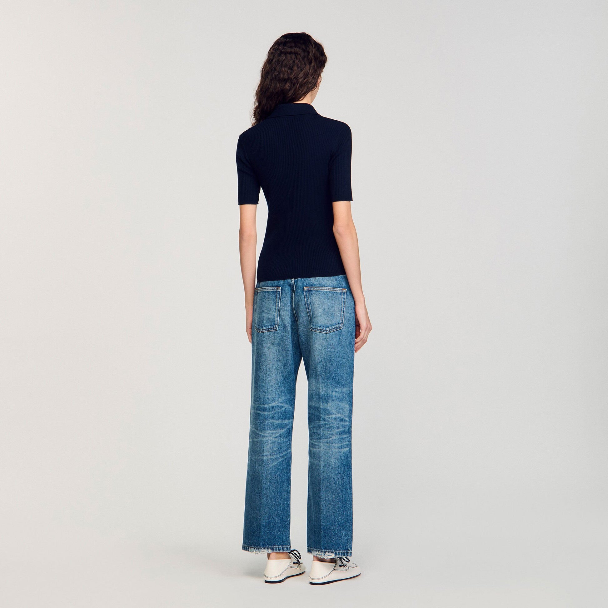 Sandro Polo-neck sweater Navy Blue