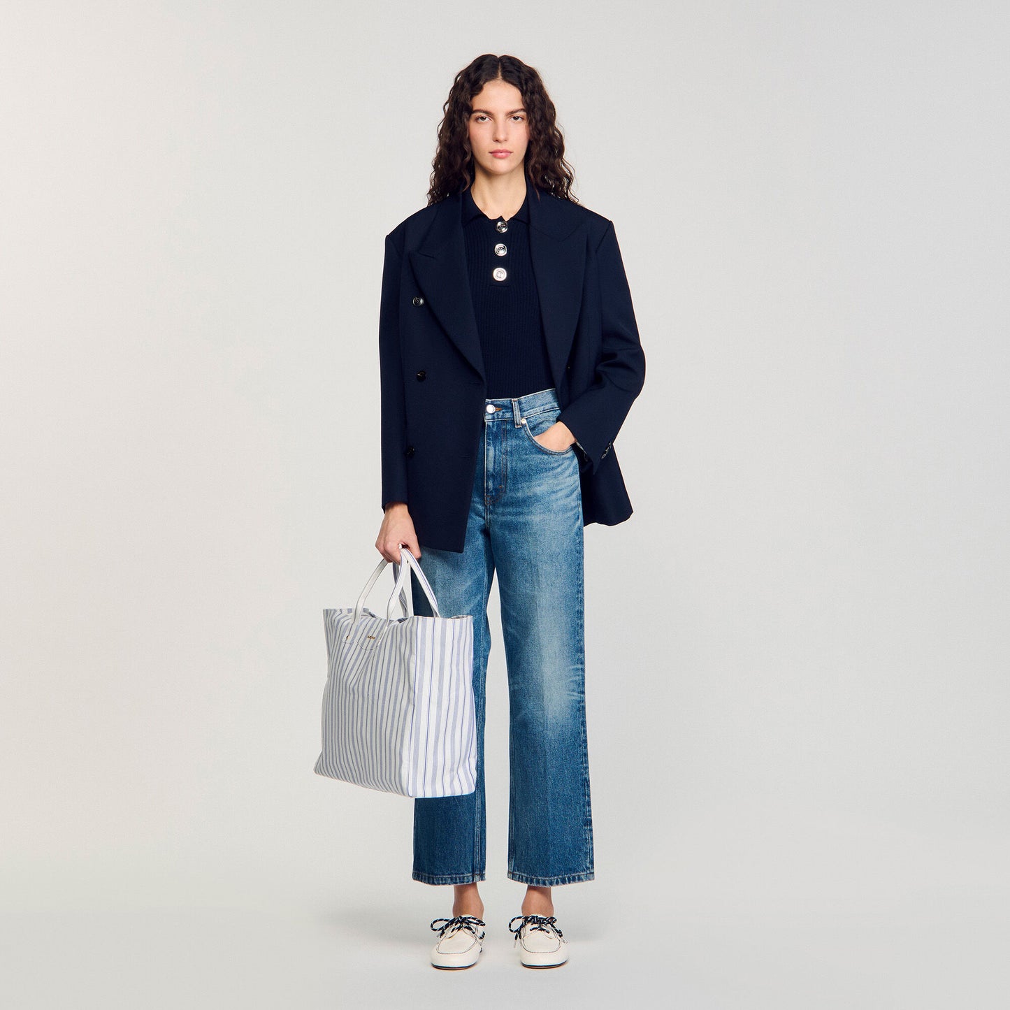 Sandro Polo-neck sweater Navy Blue