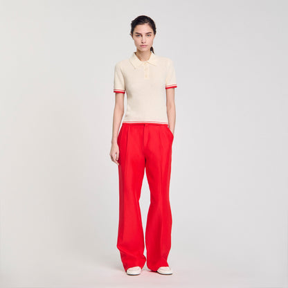 Sandro Polo-neck sweater Ecru