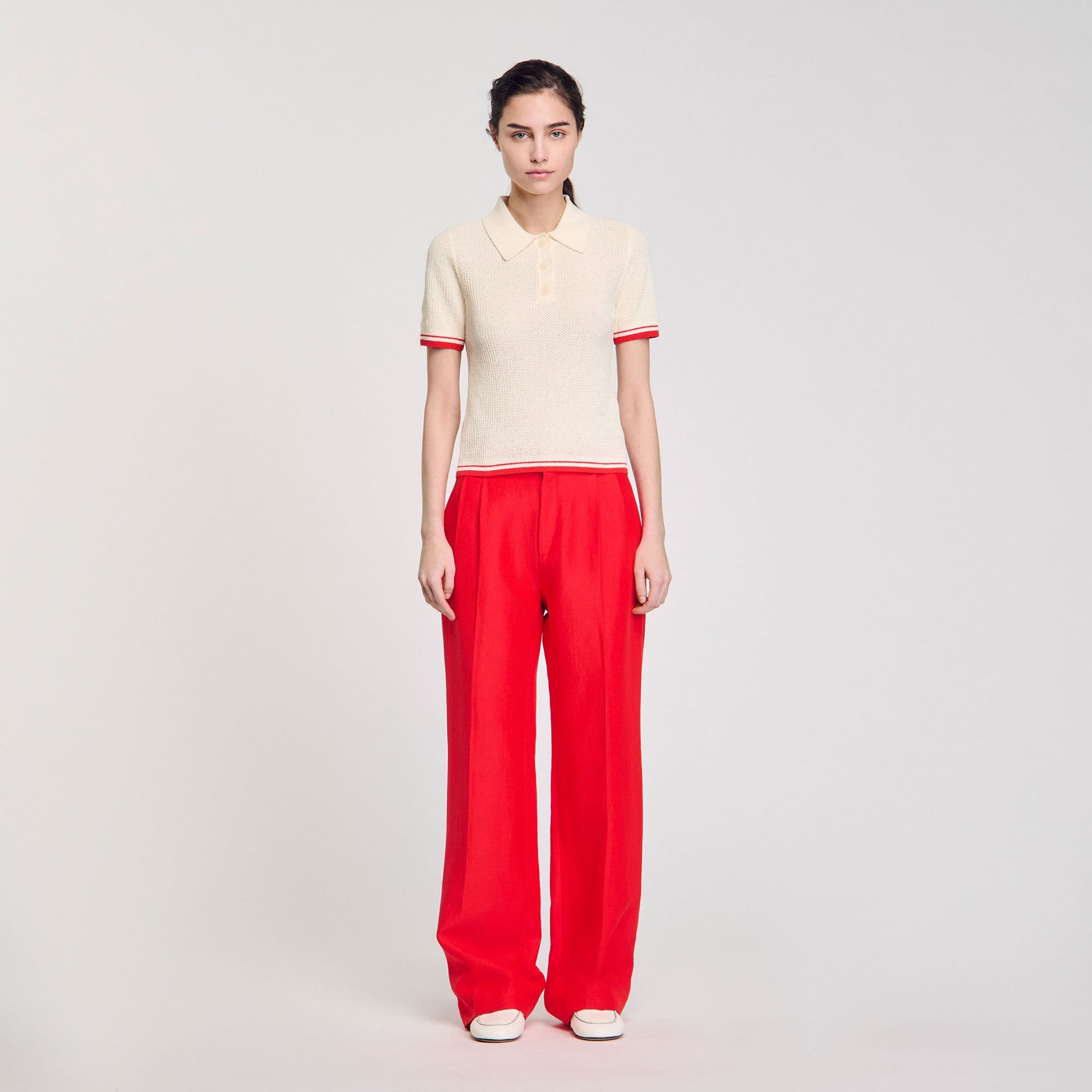 Sandro Polo-neck sweater Ecru