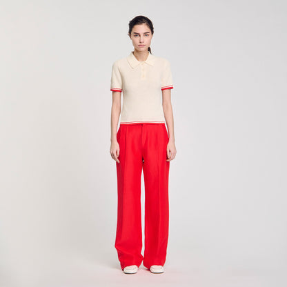 Sandro Polo-neck sweater Ecru