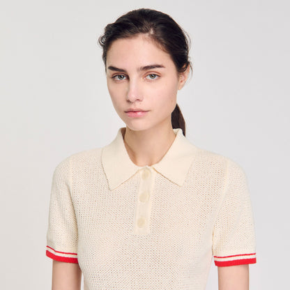 Sandro Polo-neck sweater Ecru