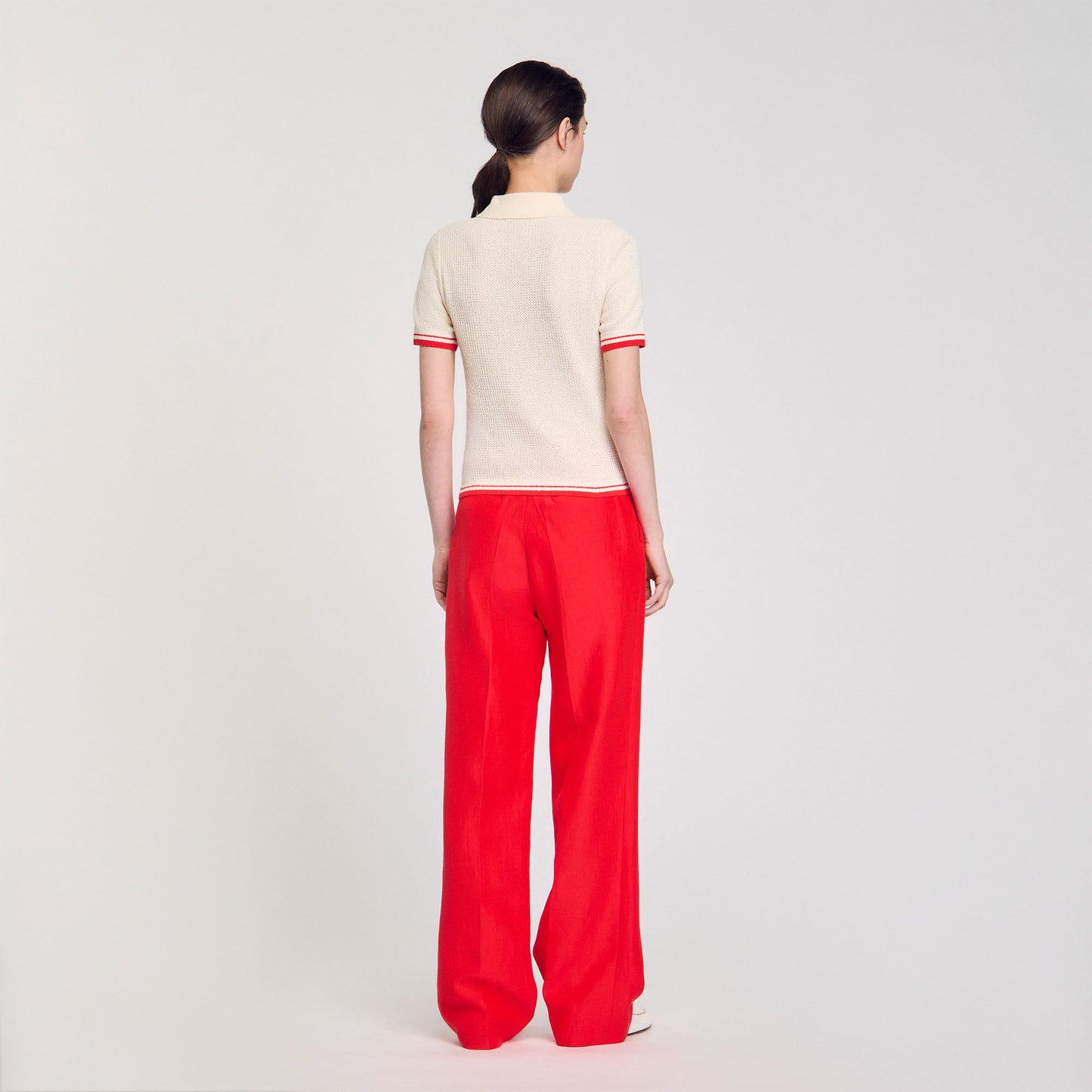 Sandro Polo-neck sweater Ecru