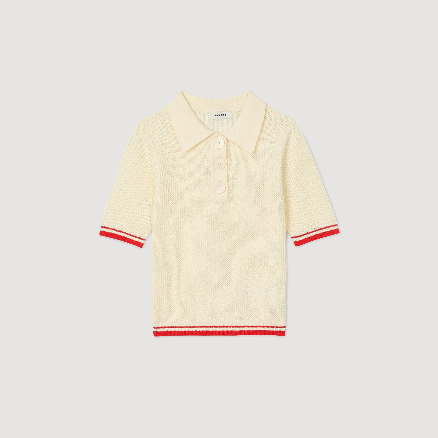 Sandro Polo-neck sweater Ecru