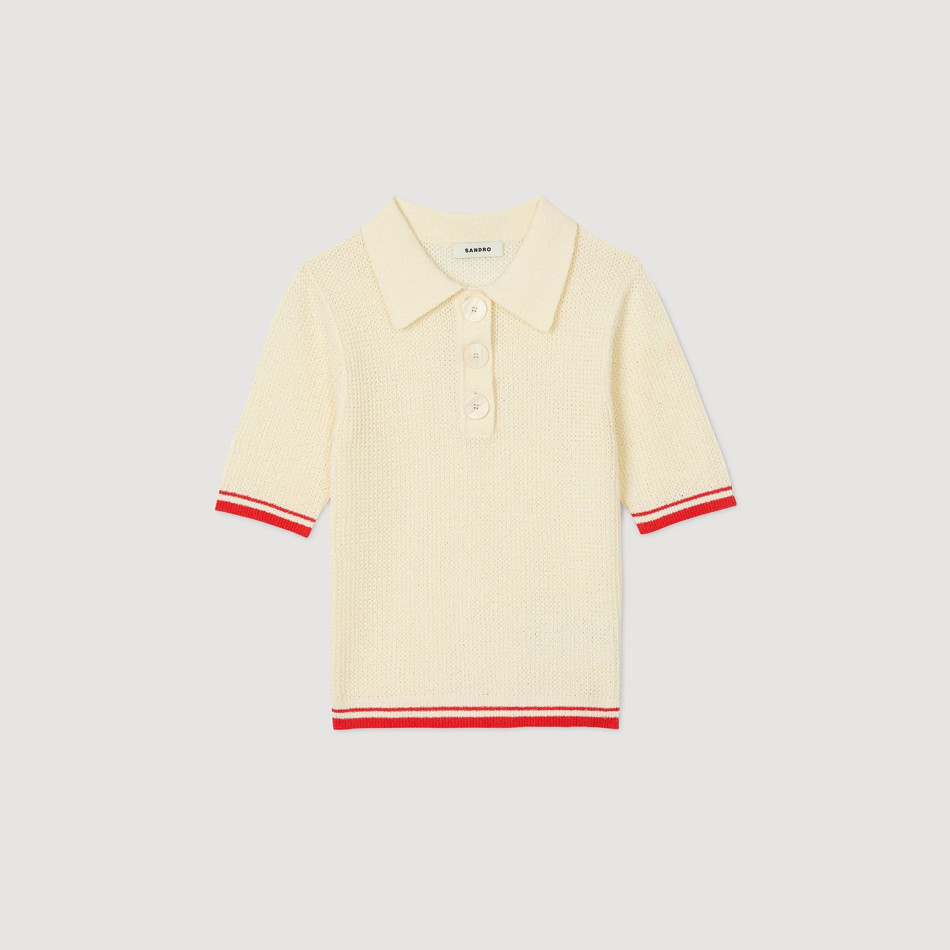 Sandro Polo-neck sweater Ecru
