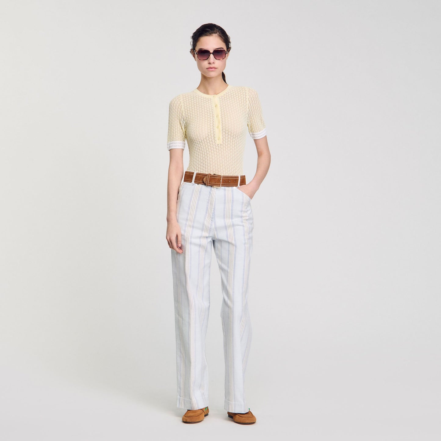 Sandro Short-sleeved sweater Light Yellow