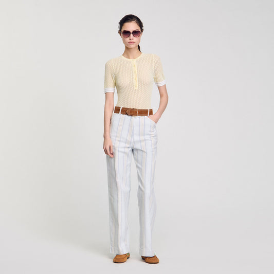 Sandro Short-sleeved sweater Light Yellow