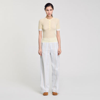 Sandro Short-sleeved sweater Light Yellow