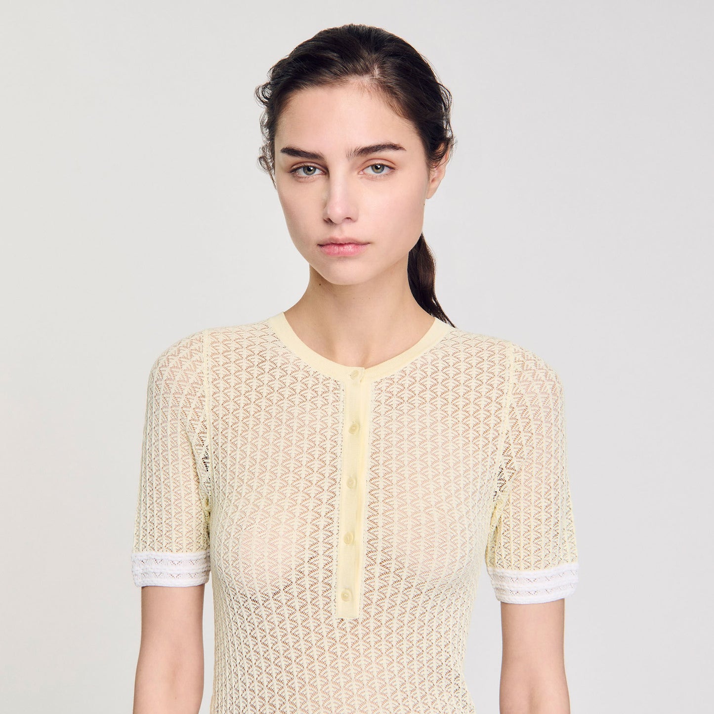 Sandro Short-sleeved sweater Light Yellow