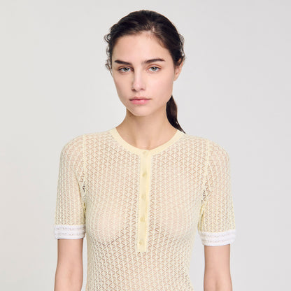 Sandro Short-sleeved sweater Light Yellow