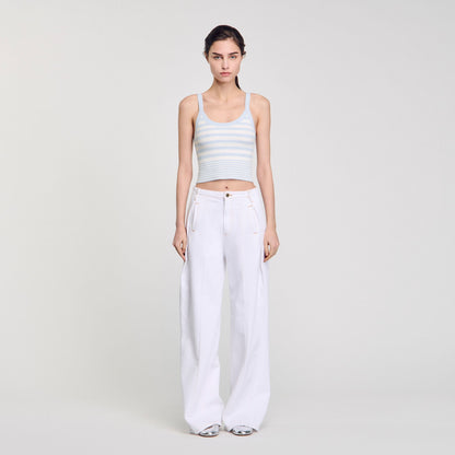 Sandro Knit vest top Sky Blue