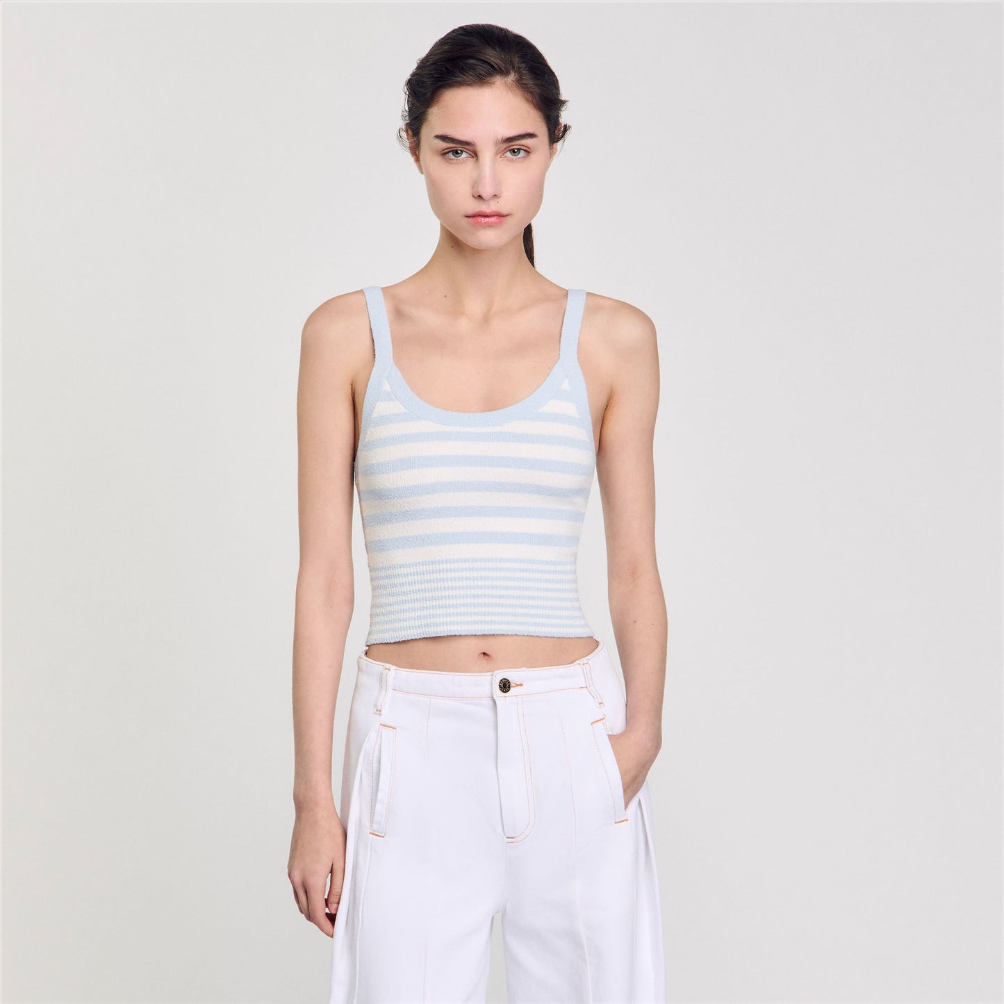 Sandro Knit vest top Sky Blue