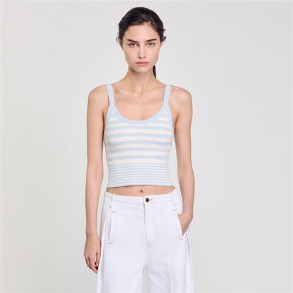 Sandro Knit vest top Sky Blue