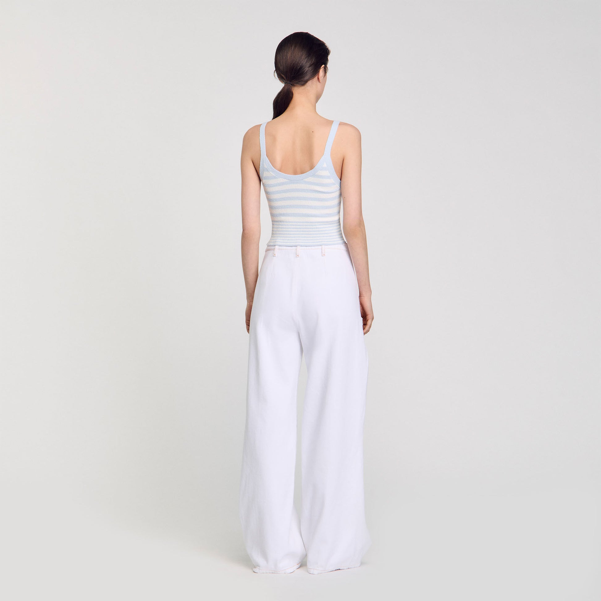 Sandro Knit vest top Sky Blue