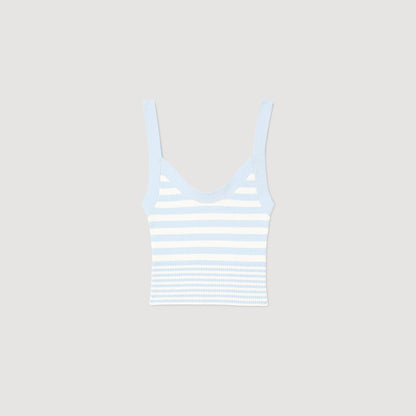 Sandro Knit vest top Sky Blue