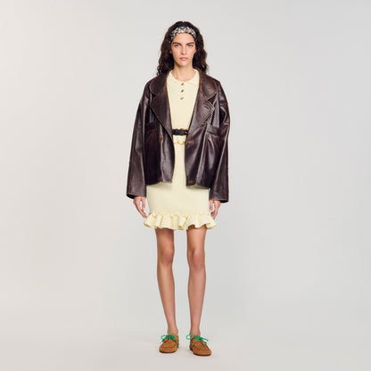 Sandro Flounced sweater Light Yellow