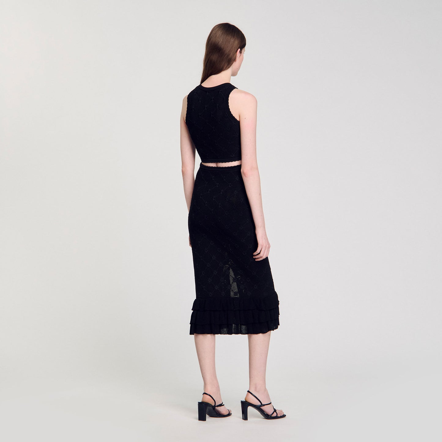 Sandro Decorative knit top Black