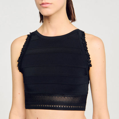 Sandro Sleeveless top Black