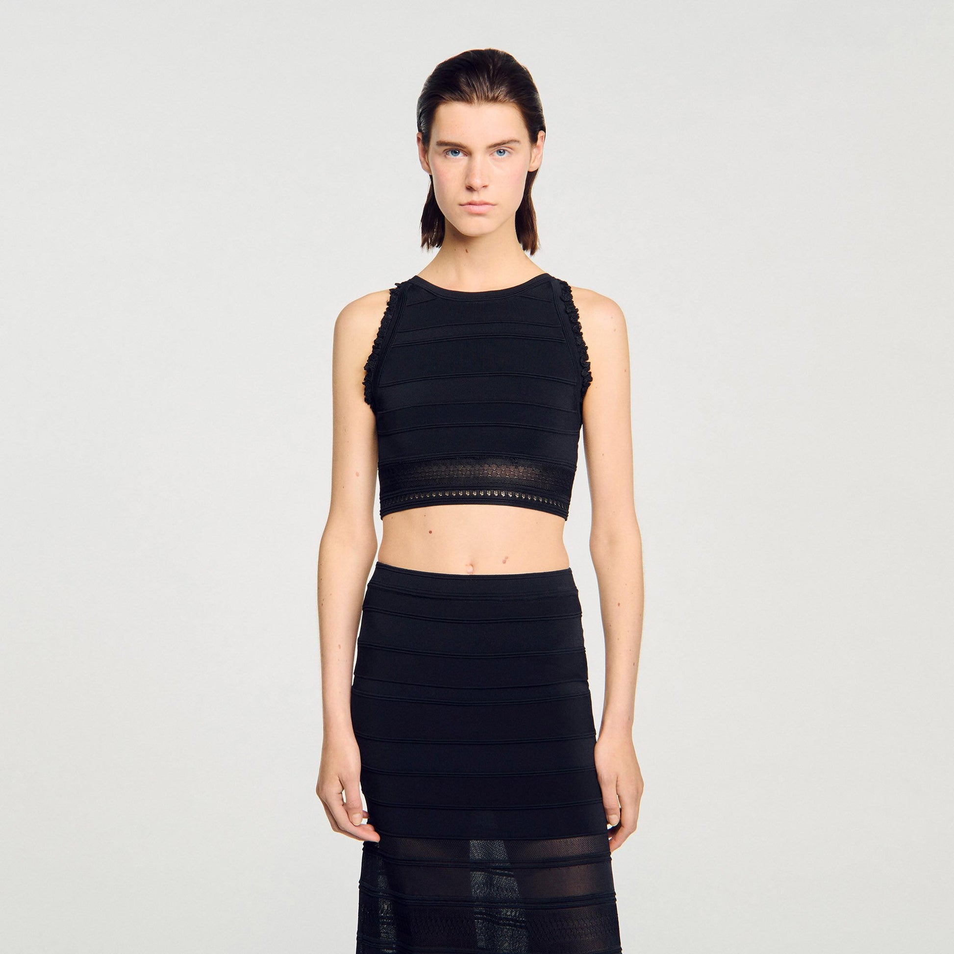 Sandro Sleeveless top Black