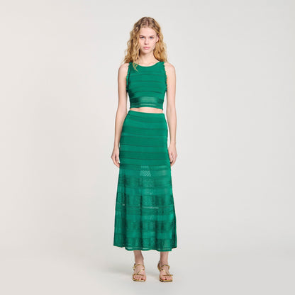Sandro Sleeveless top Emeuraude Green
