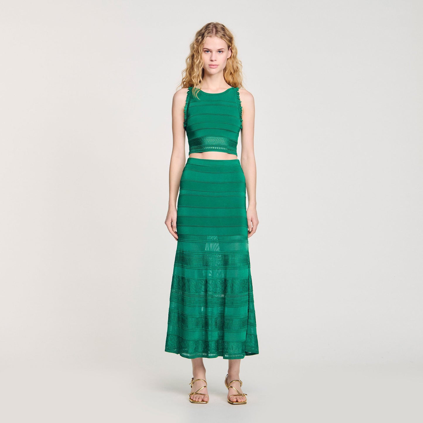 Sandro Sleeveless top Emeuraude Green