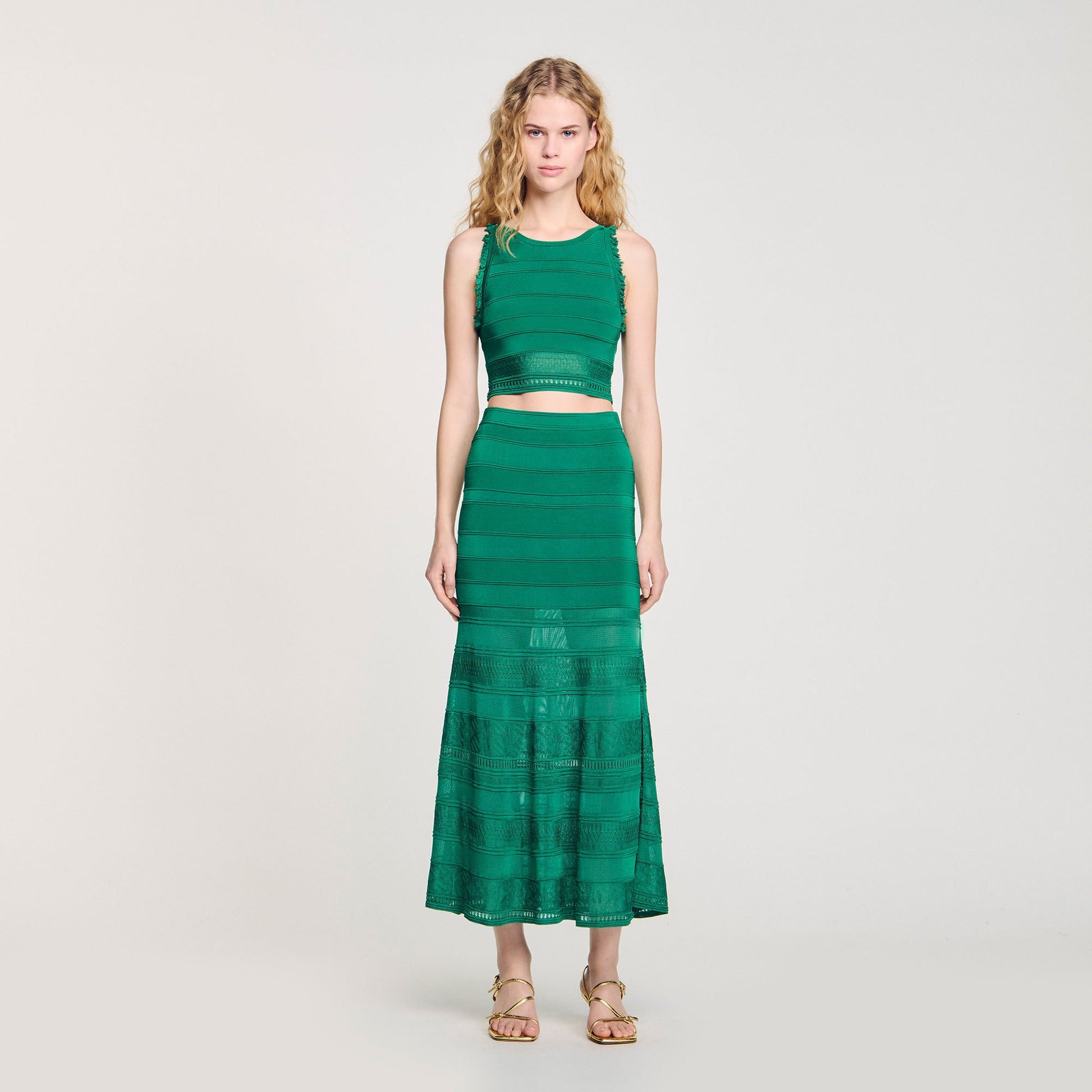 Sandro Sleeveless top Emeuraude Green
