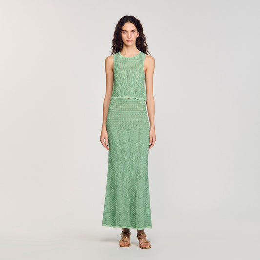Sandro Decorative knit top Mint