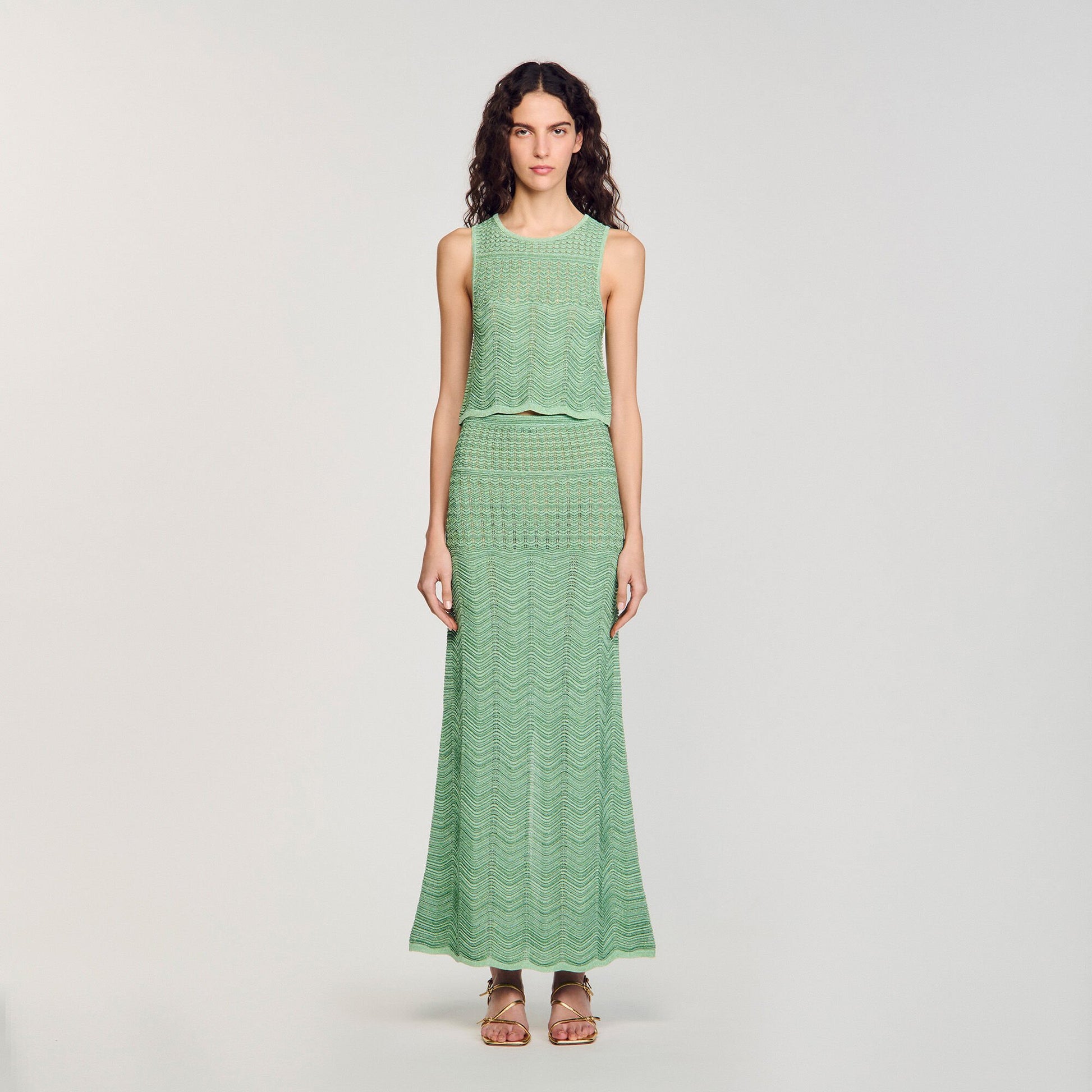 Sandro Decorative knit top Mint