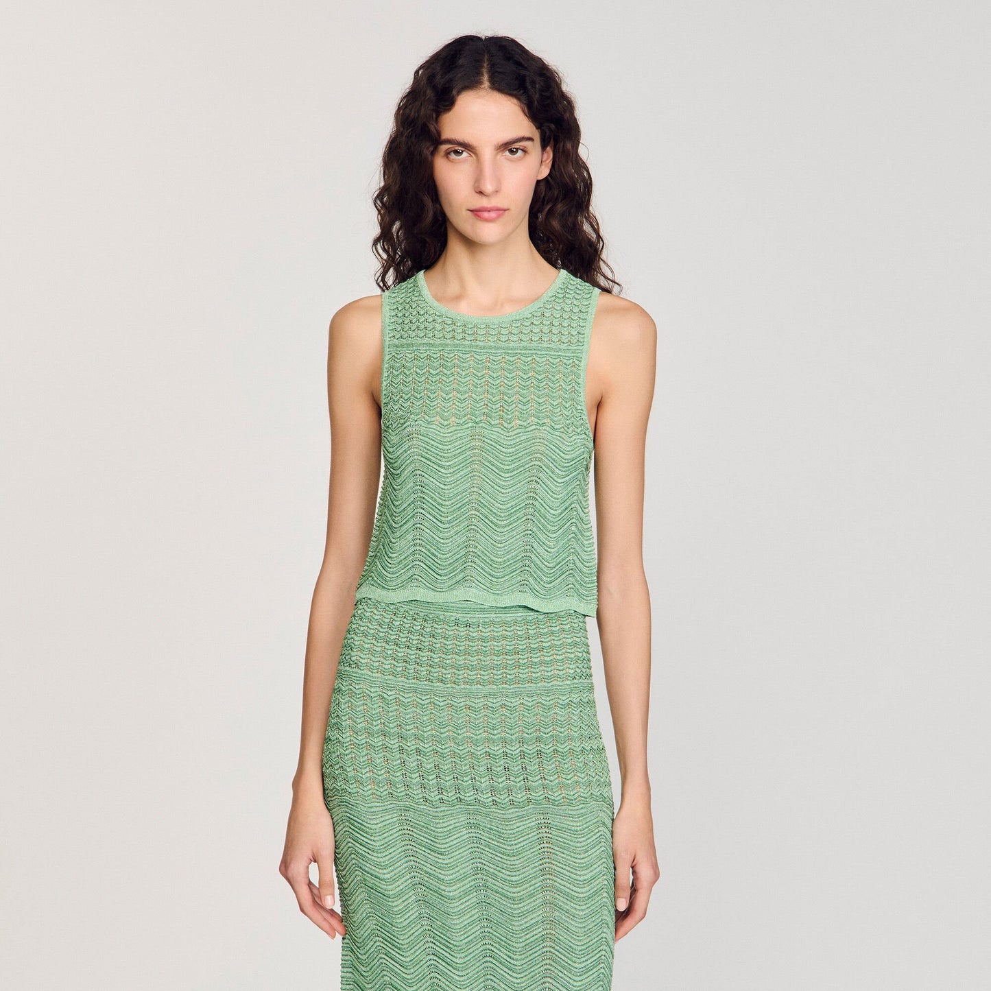Sandro Decorative knit top Mint