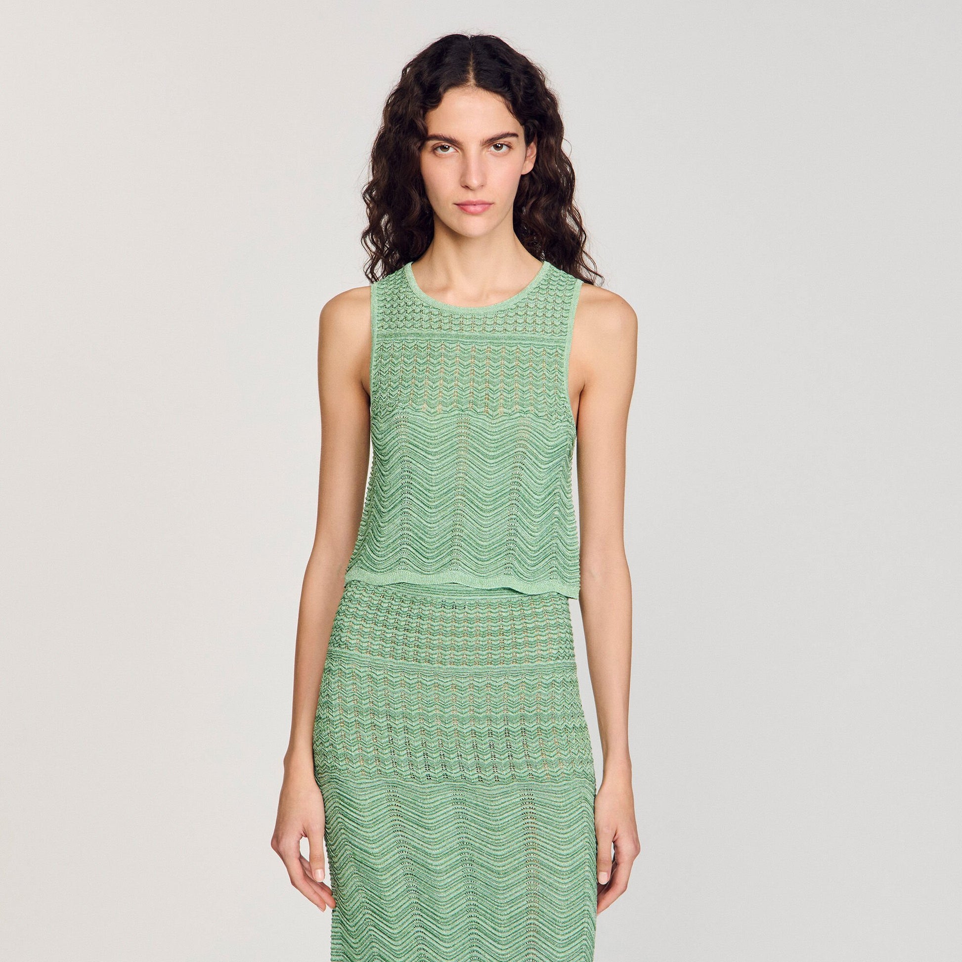 Sandro Decorative knit top Mint