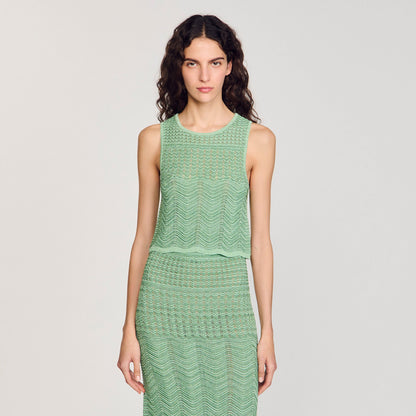 Sandro Decorative knit top Mint