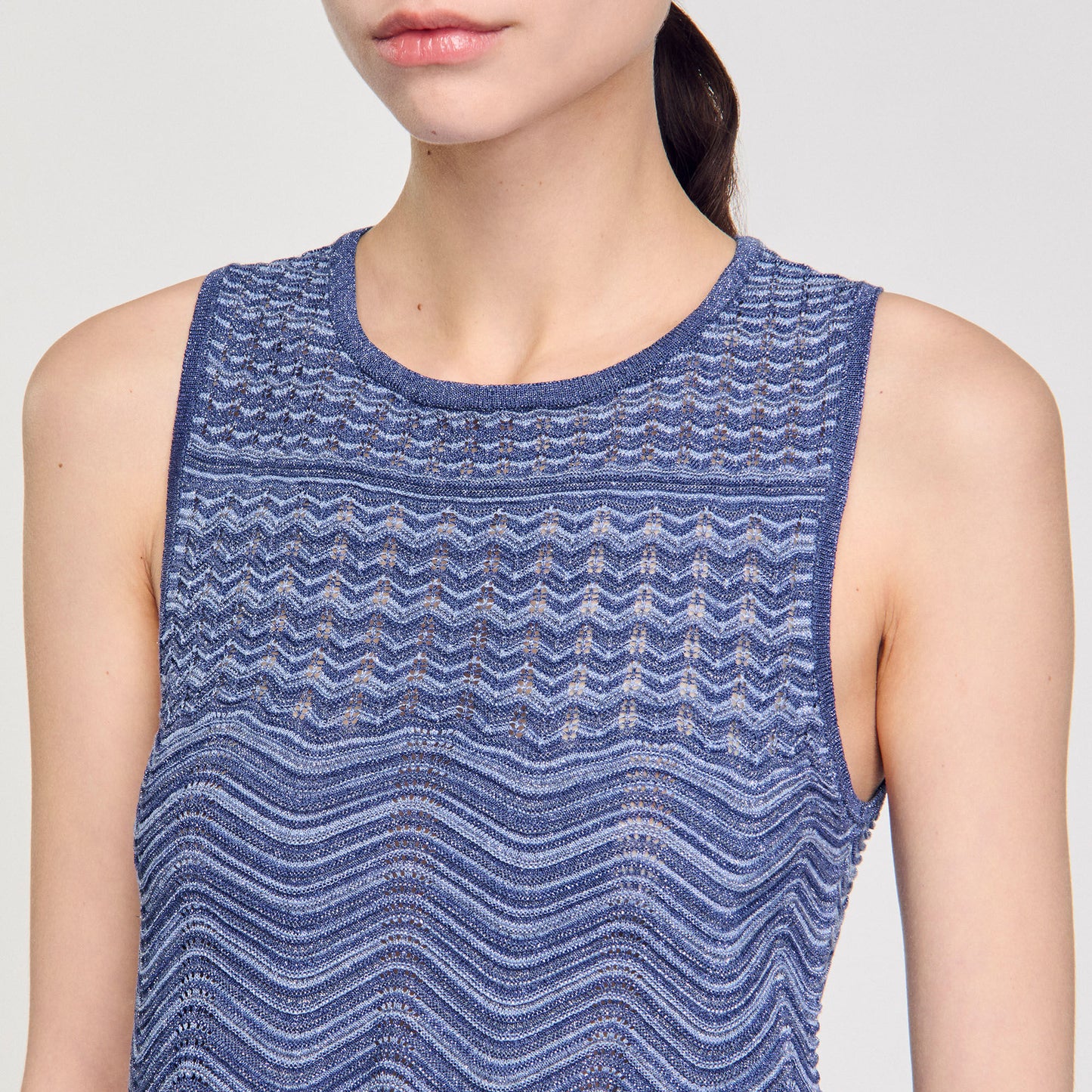 Sandro Glitter knit sweater Royal Blue
