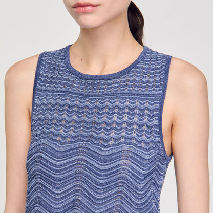 Sandro Glitter knit sweater Royal Blue