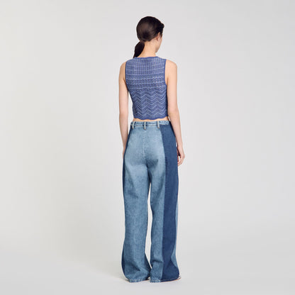 Sandro Glitter knit sweater Royal Blue