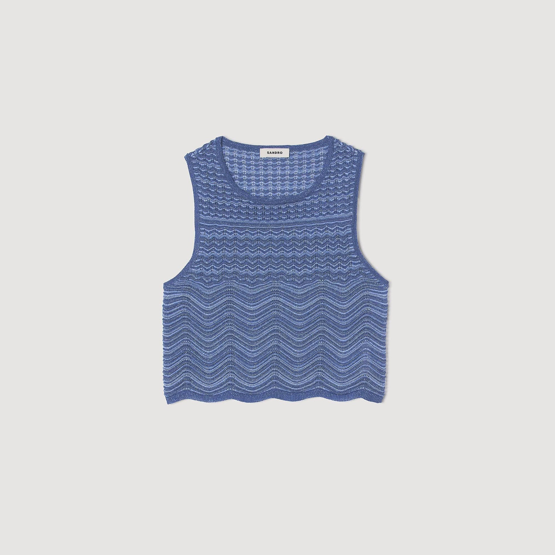 Sandro Glitter knit sweater Royal Blue