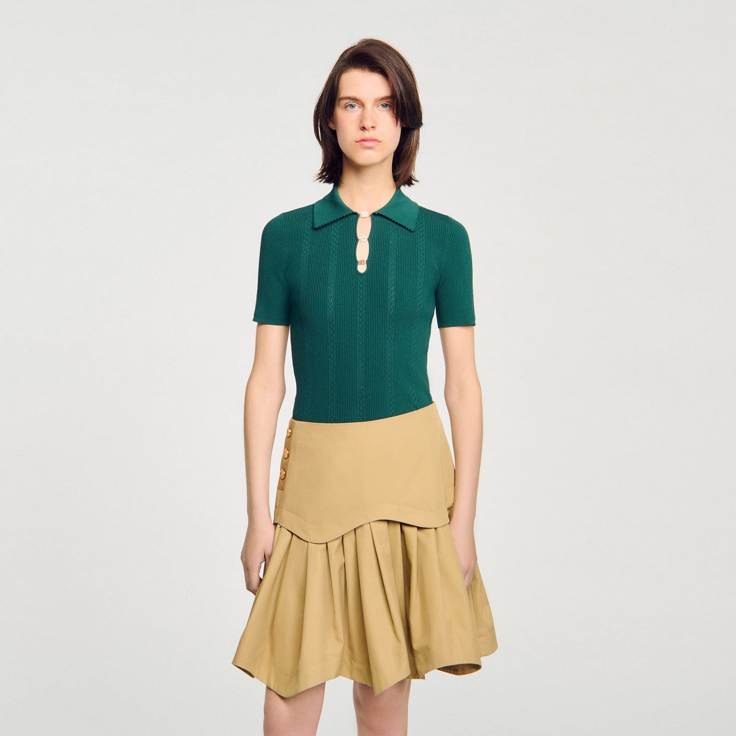 Sandro Polo sweater Dark Green