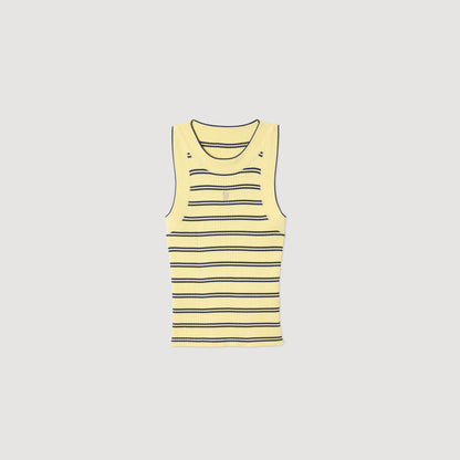 Sandro Striped knit vest top Light Yellow