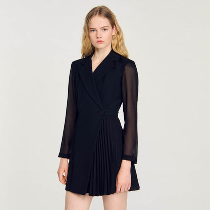 Sandro Wraparound dress Black